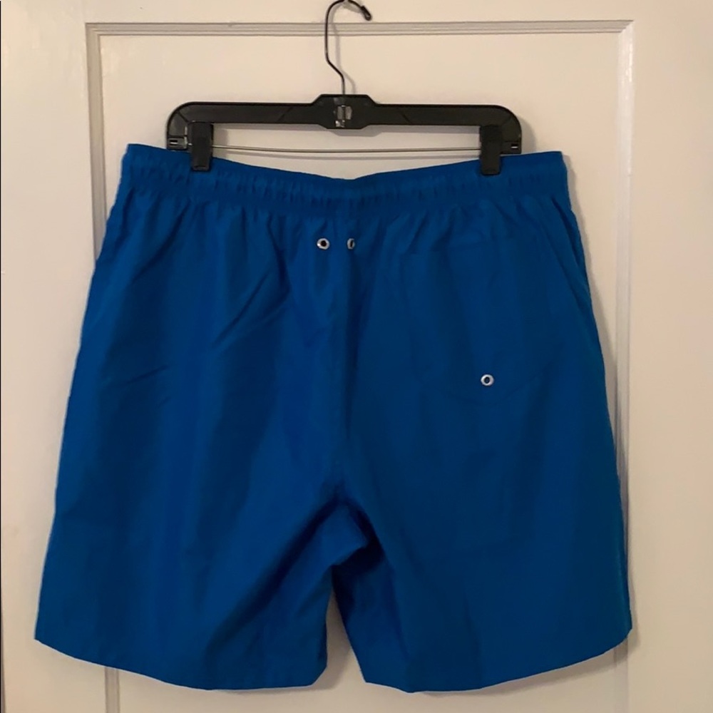 Lands’ End Solid Volley Swim Shorts Blue LG NEW - Picture 10 of 15